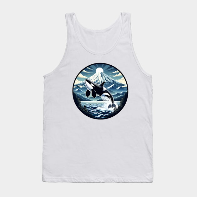 Orca in Japan Tank Top by Teeeshirt